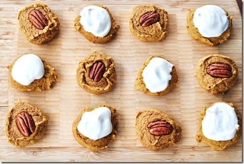Cookies with frosting and pecans